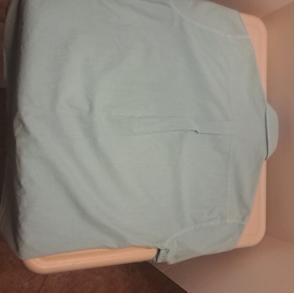 PETER MILLAR LIGHT BLUE BUTTON UP SHIRT Cotton/SILK Blend - Picture 8 of 16